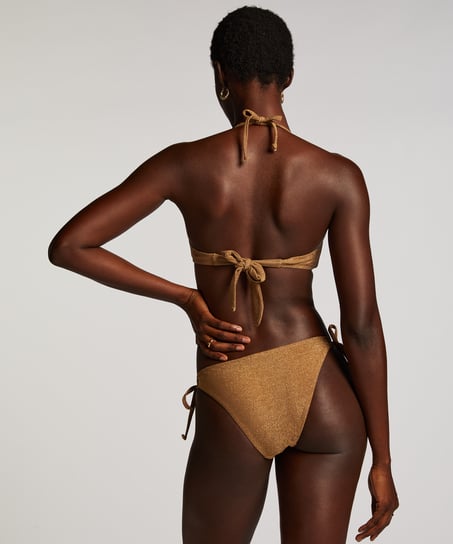 Top de bikini bandeau Goldie Shimmer, Amarillo