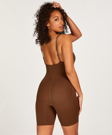 Bodi sin costuras para muslos m&aacute;s delgados, Rojo