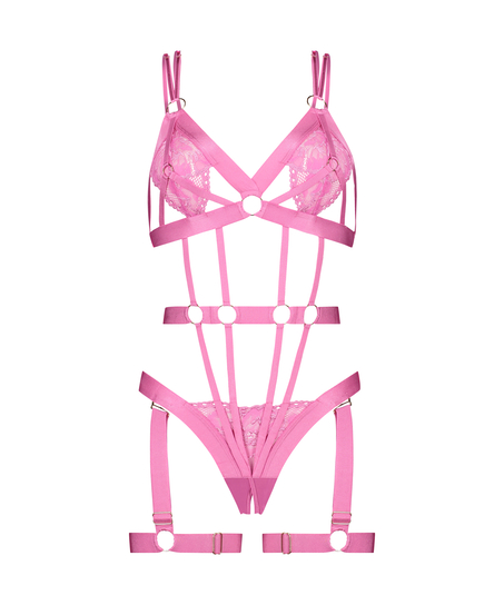 Private Bodi con entrepierna abierta Hedonist, Rosa