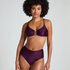 Crop top de bikini Costa, Morado