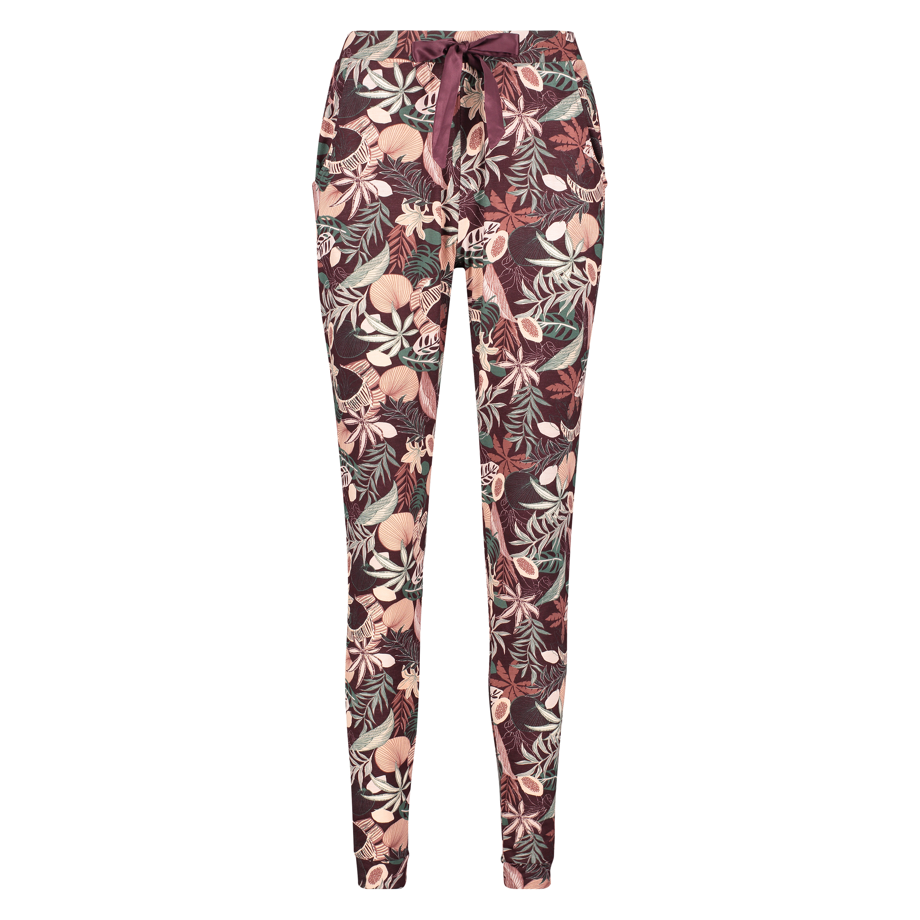 Pantal&oacute;n de pijama de tejido de punto, Morado, main