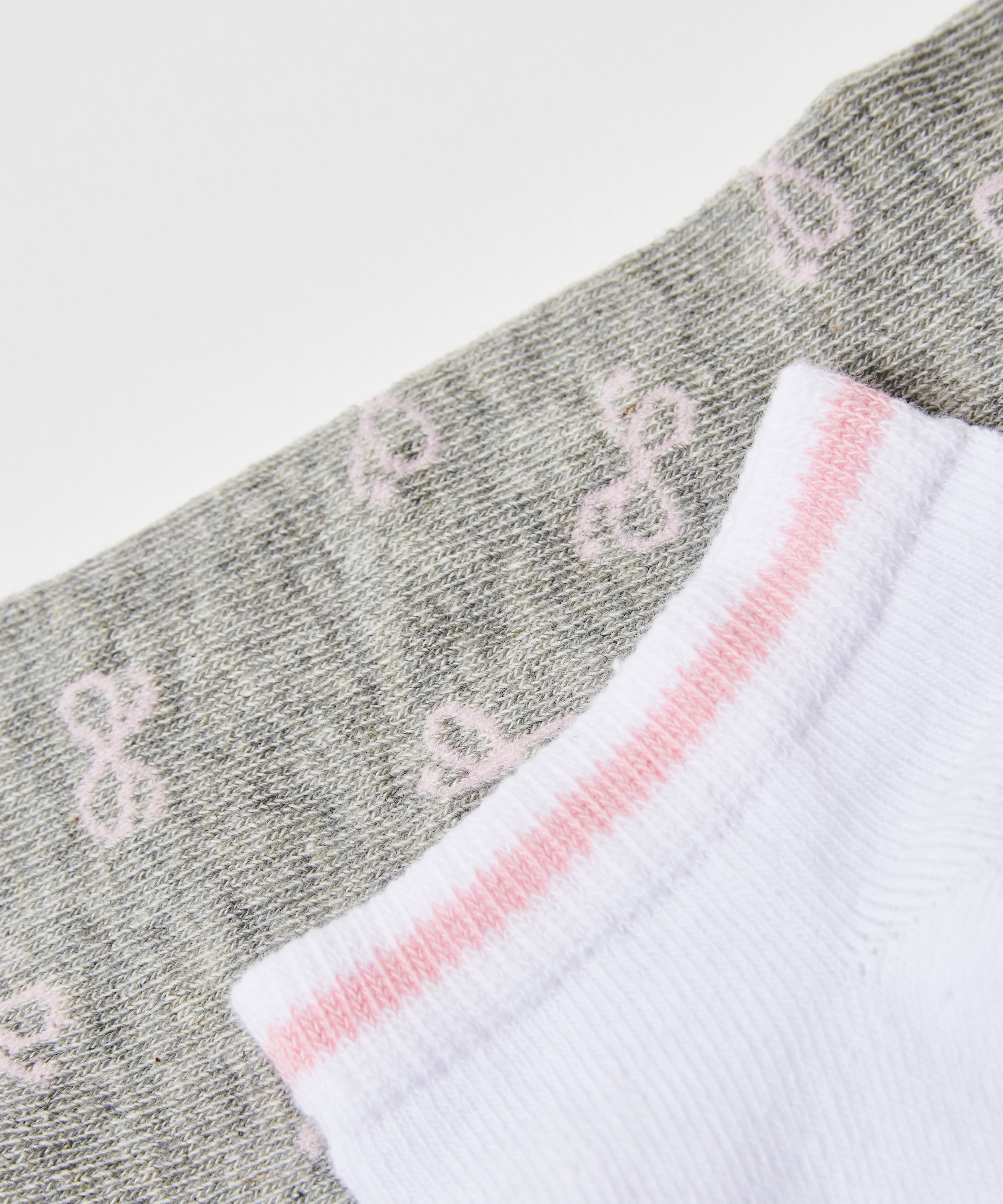 2 pares de calcetines tobilleros deportivos Cotton, Gris, main