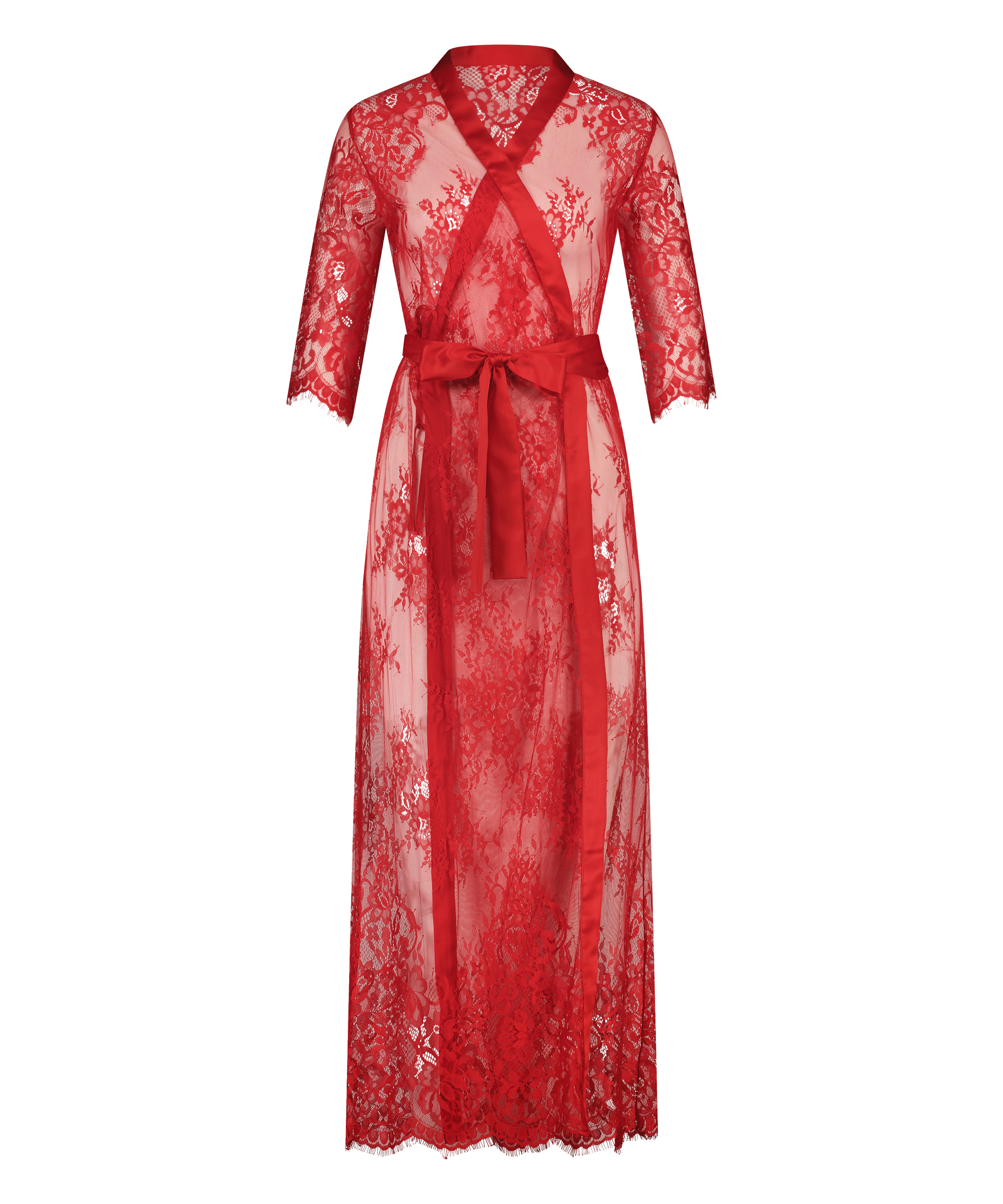 Kimono Allover Lace, Rojo, main