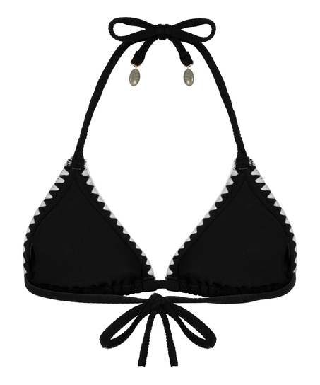 Top de bikini triangular Kenya, Negro