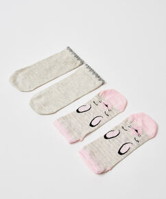 2 Pares Calcetines, Rosa