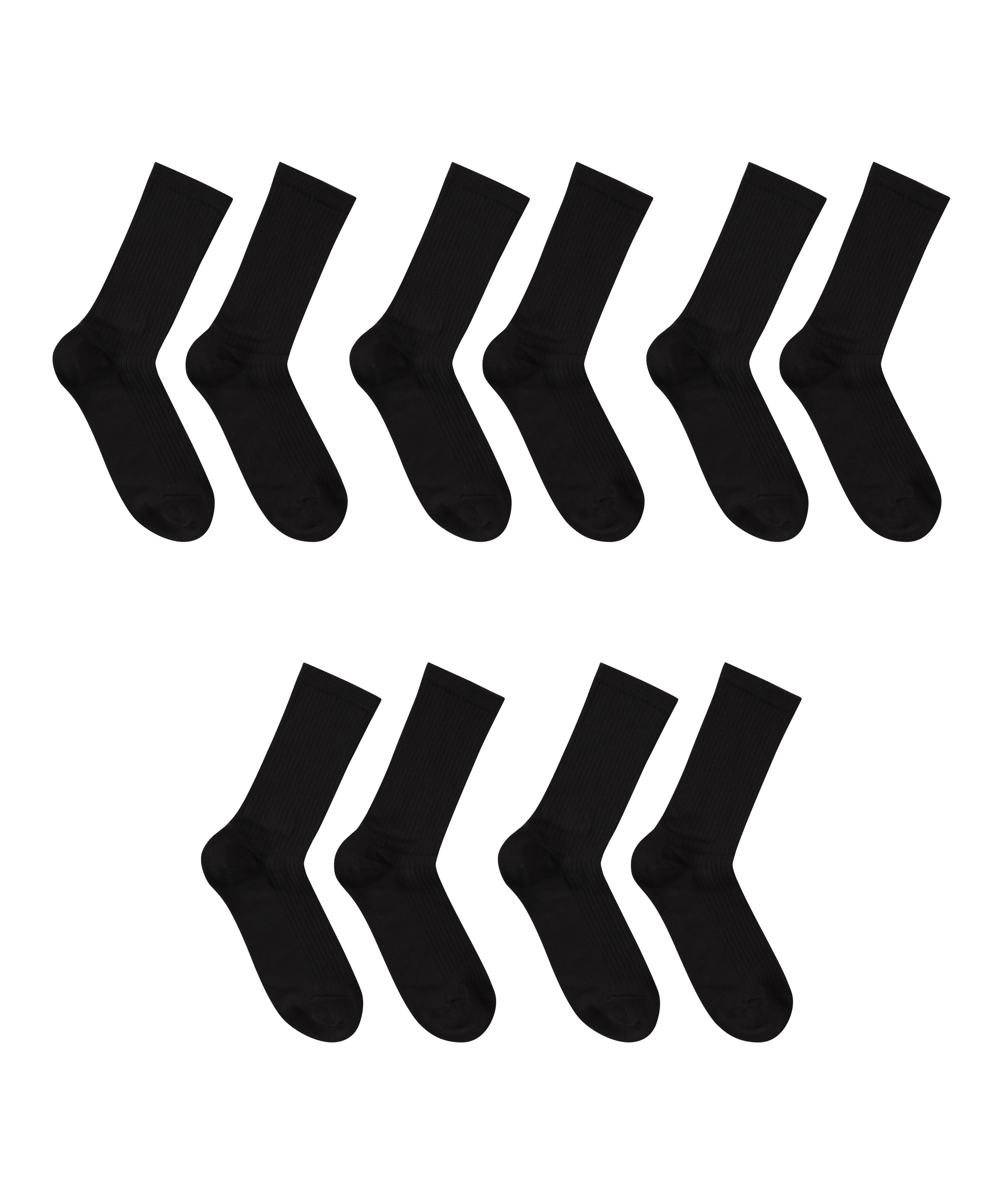 5 pares de calcetines, Negro, main