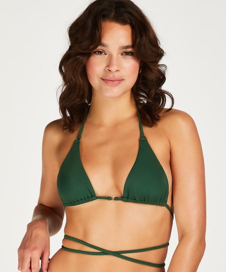 Top de bikini triangular Digura, Verde