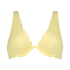 Top de bikini de aros no preformado Scallop, Amarillo