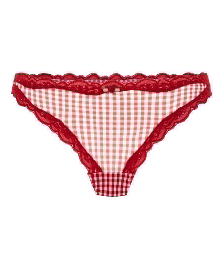 Tanga de tiro alto Liz, Rojo