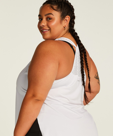 HKMX Camiseta sin mangas Performance, Blanco