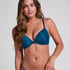 Sujetador con aros preformado Plunge, Azul