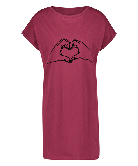 Camis&oacute;n de escote redondo, Rojo