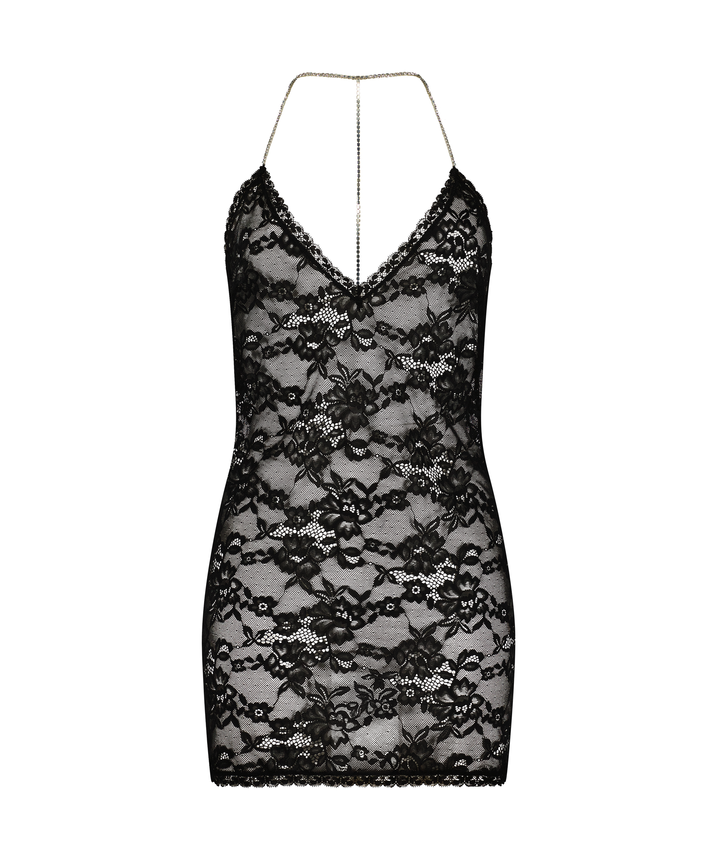 Vestido lencero Mireia, Negro, main