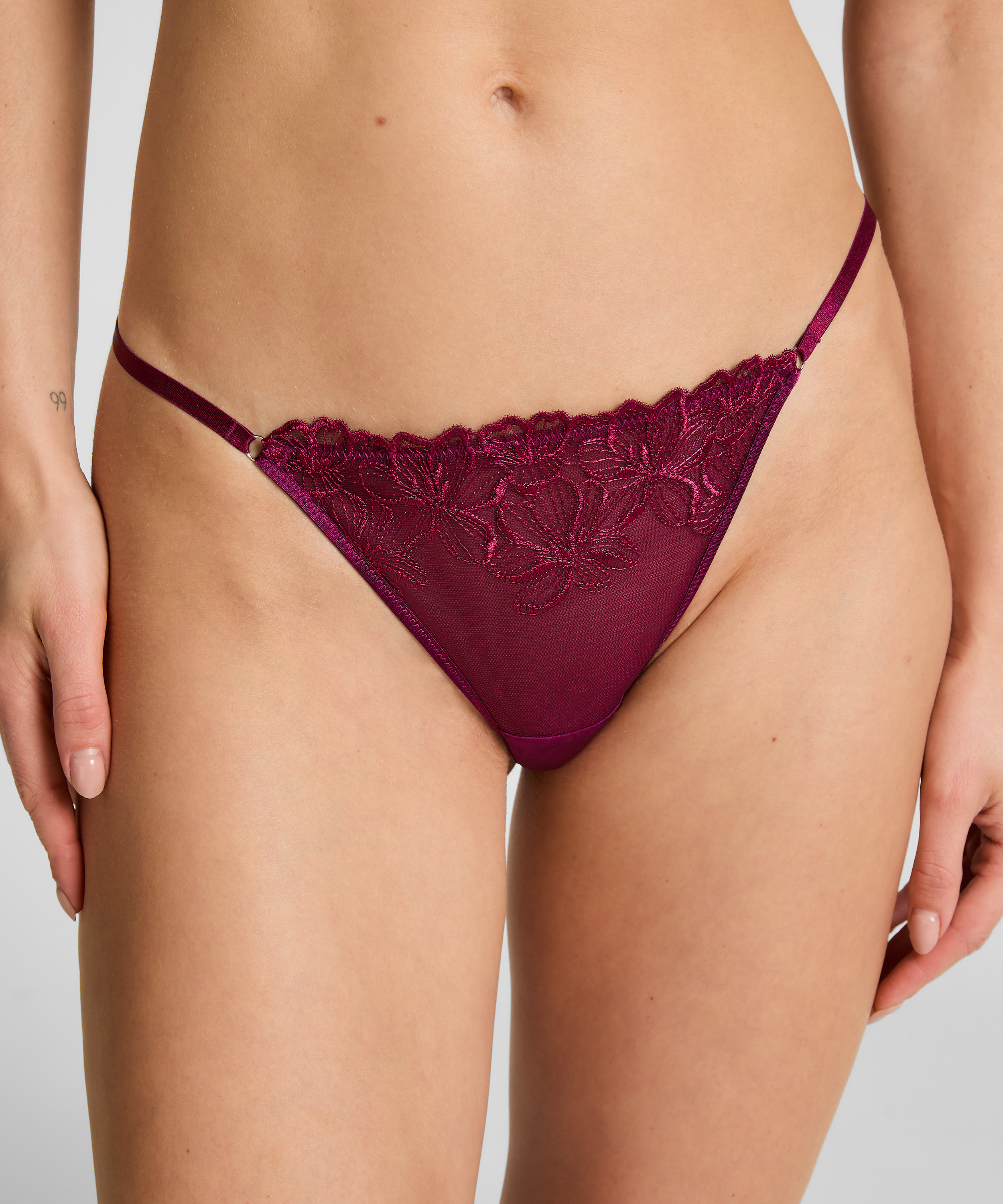 Tanga de pernera alta Margot, Morado, main