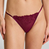 Tanga de pernera alta Margot, Morado