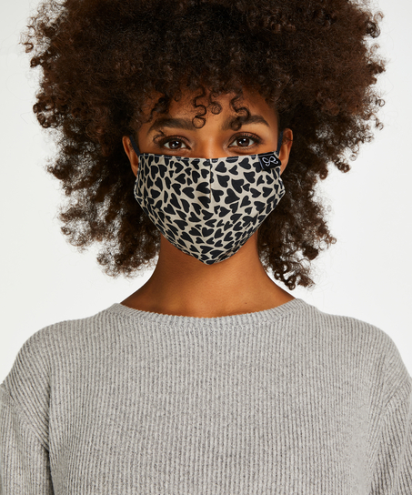 Mascarilla de algod&oacute;n, Marr&oacute;n