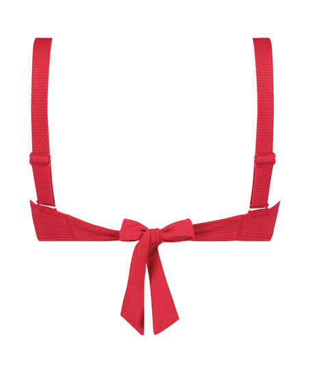 Top de bikini bandeau Scallop, Rosa