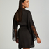 Kimono Lace Satin, Negro
