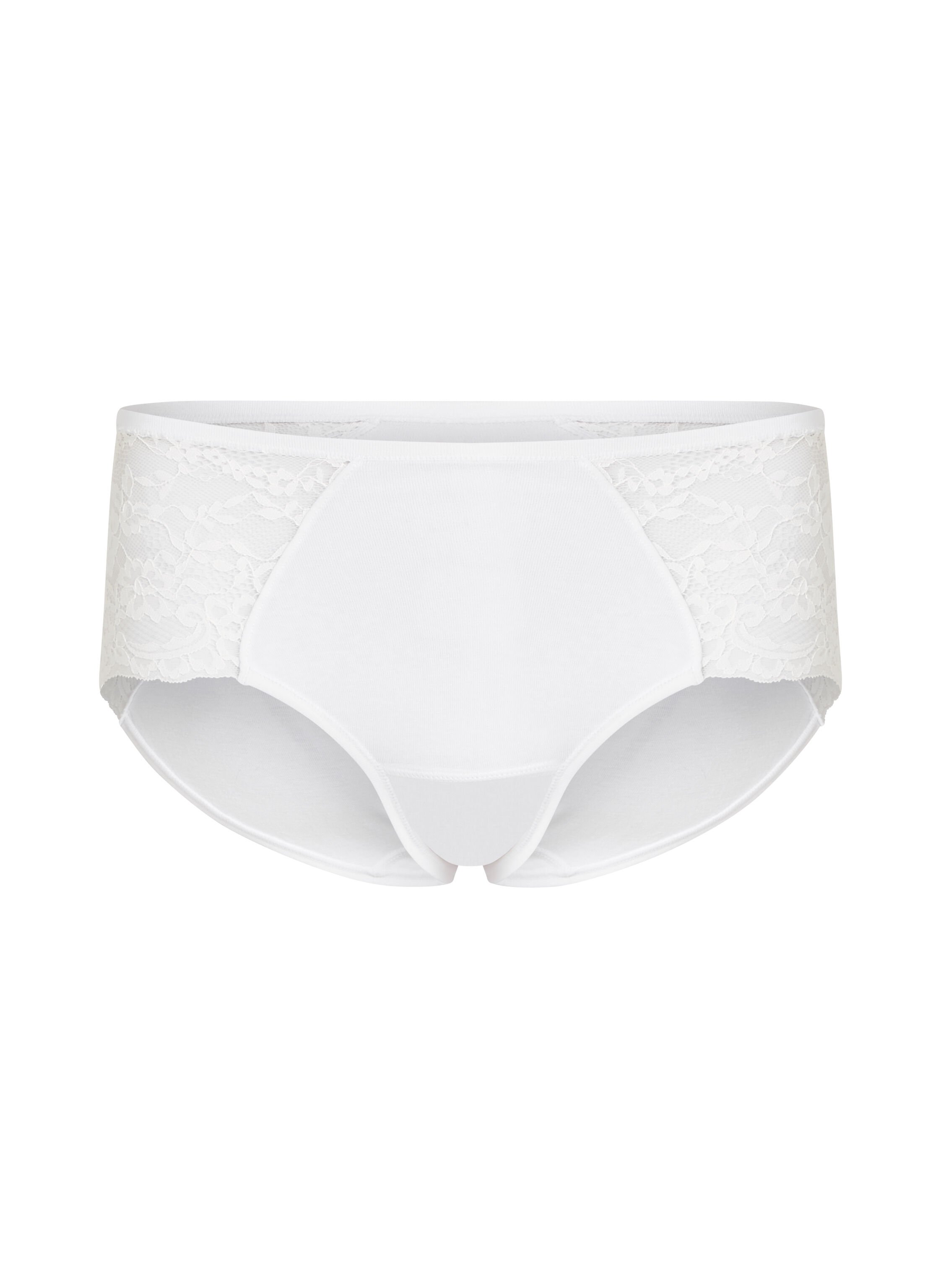 Superslip midi de encaje, Blanco