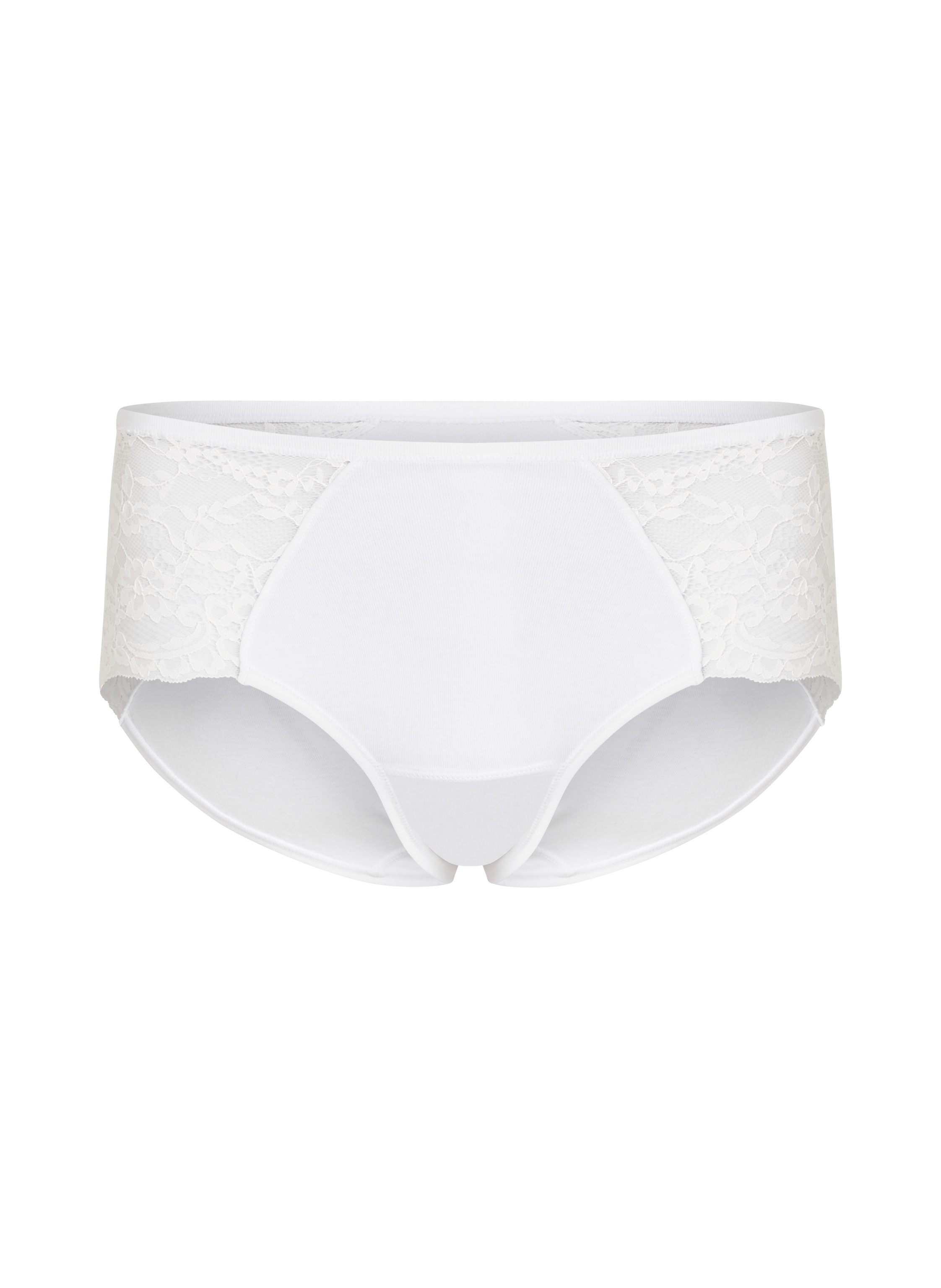 Superslip midi de encaje, Blanco, main