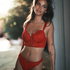 Sujetador longline de aros preformado Whitney, Rojo