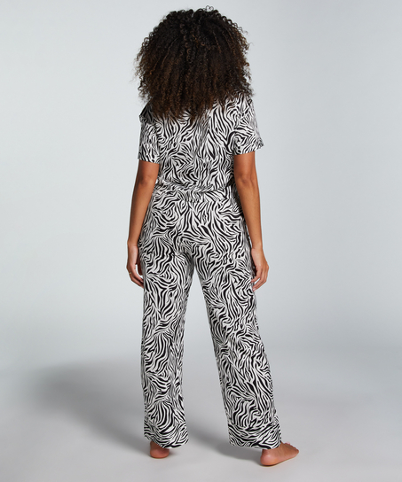 Pantal&oacute;n de sat&eacute;n, Blanco