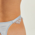 Tanga de cintura alta Violet, Azul