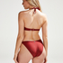 Top de bikini de aros preformado sin tirantes Cali Doutzen Copas A-E, Rojo