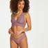 Brasileña en forma de V burn-out mesh, Morado