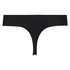 Tanga invisible Stripe mesh, Negro