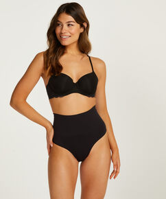 Tanga reductor de corte alto seamless, Negro