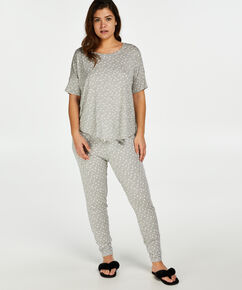 Pantal&oacute;n de pijama de tejido de punto, Gris