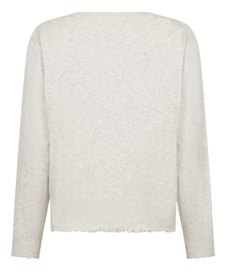 Pyjama Top Loose Pointelle, Gris