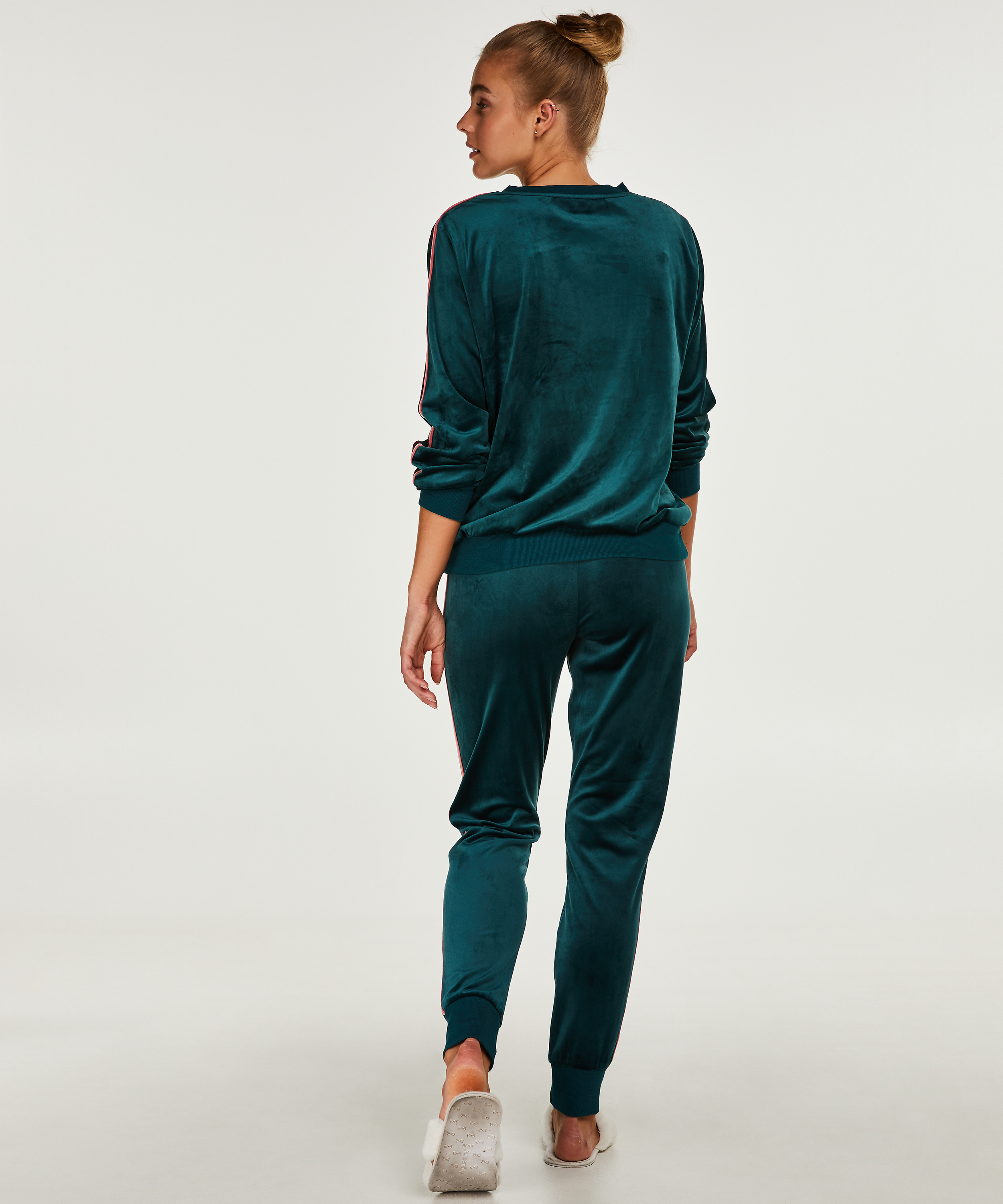 Top terciopelo raya, Verde, main