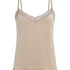 Camiseta top Velours Lace, Beige