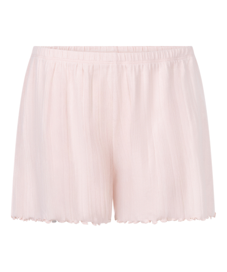 Pantalón corto en pointelle, Rosa