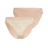 Juego de 2 de braguitas Angie, Beige
