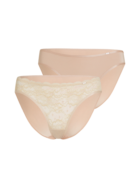 Juego de 2 de braguitas Angie, Beige