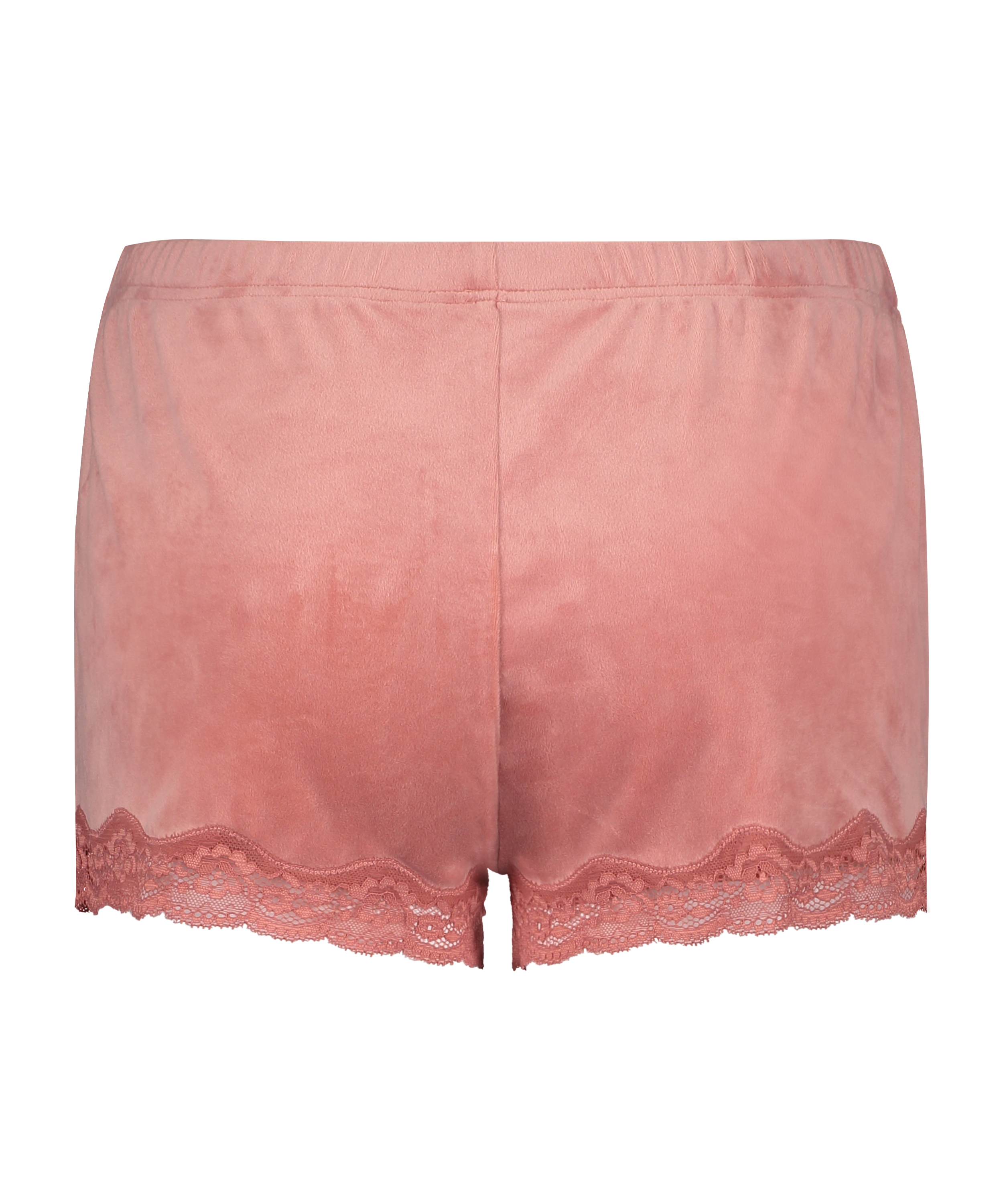 Pantal&oacute;n corto de terciopelo y encaje, Rosa, main
