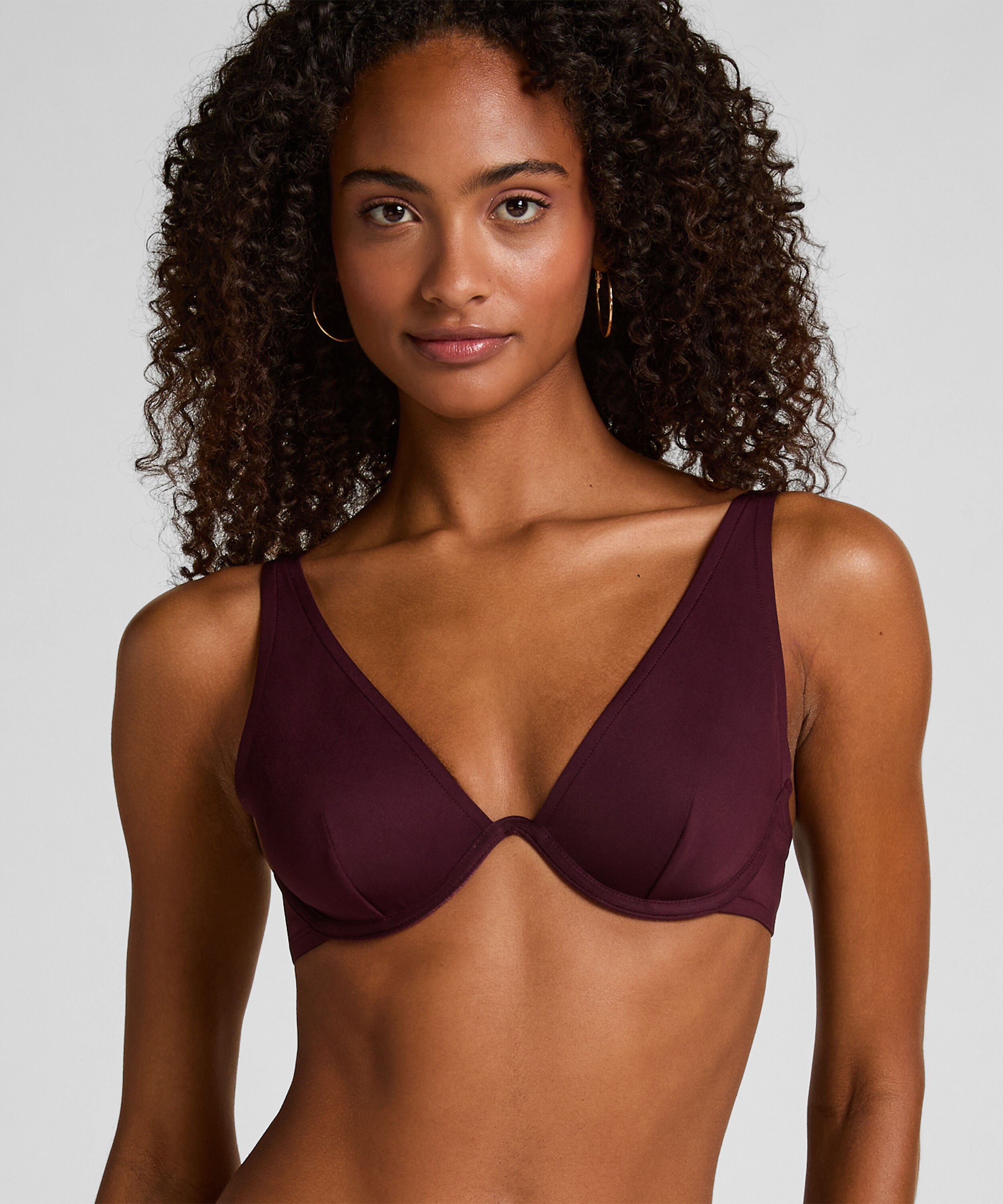 Top de bikini de neopreno, Morado