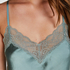 Camiseta top Satin Lace, Verde