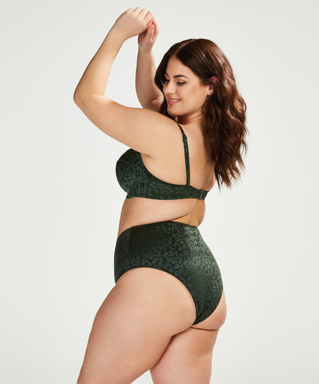 Top de bikini de aros preformado Tonal Leo Copa E +, Verde