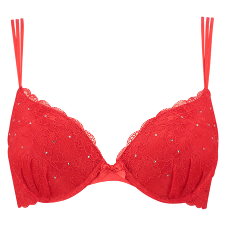 Sujetador push-up de aros preformado Candy, Rojo