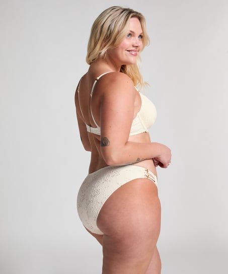 Braguita de bikini Crochet, Blanco