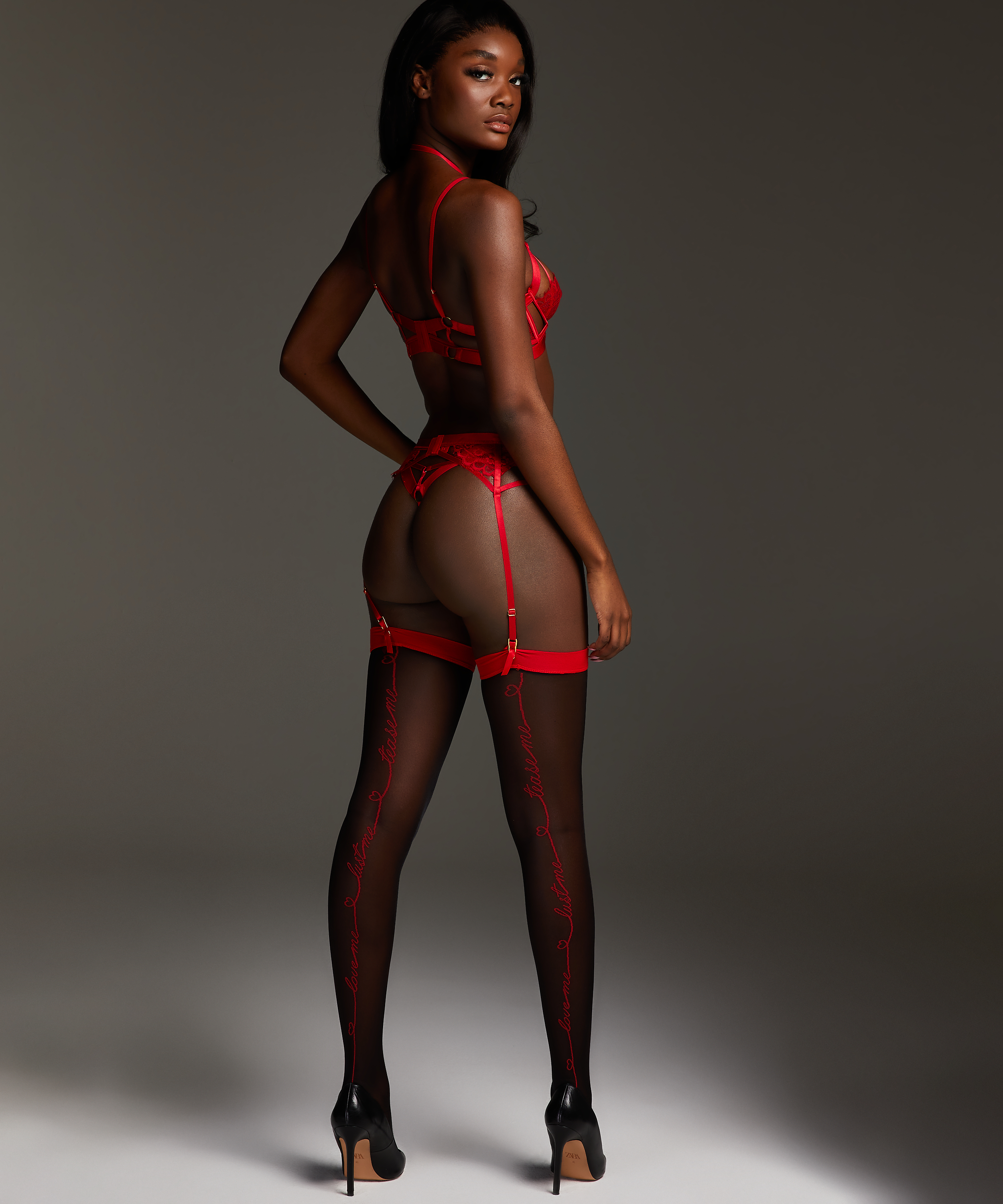 Pantis Stocking 15 Denier con Mensaje Privado, Rojo, main