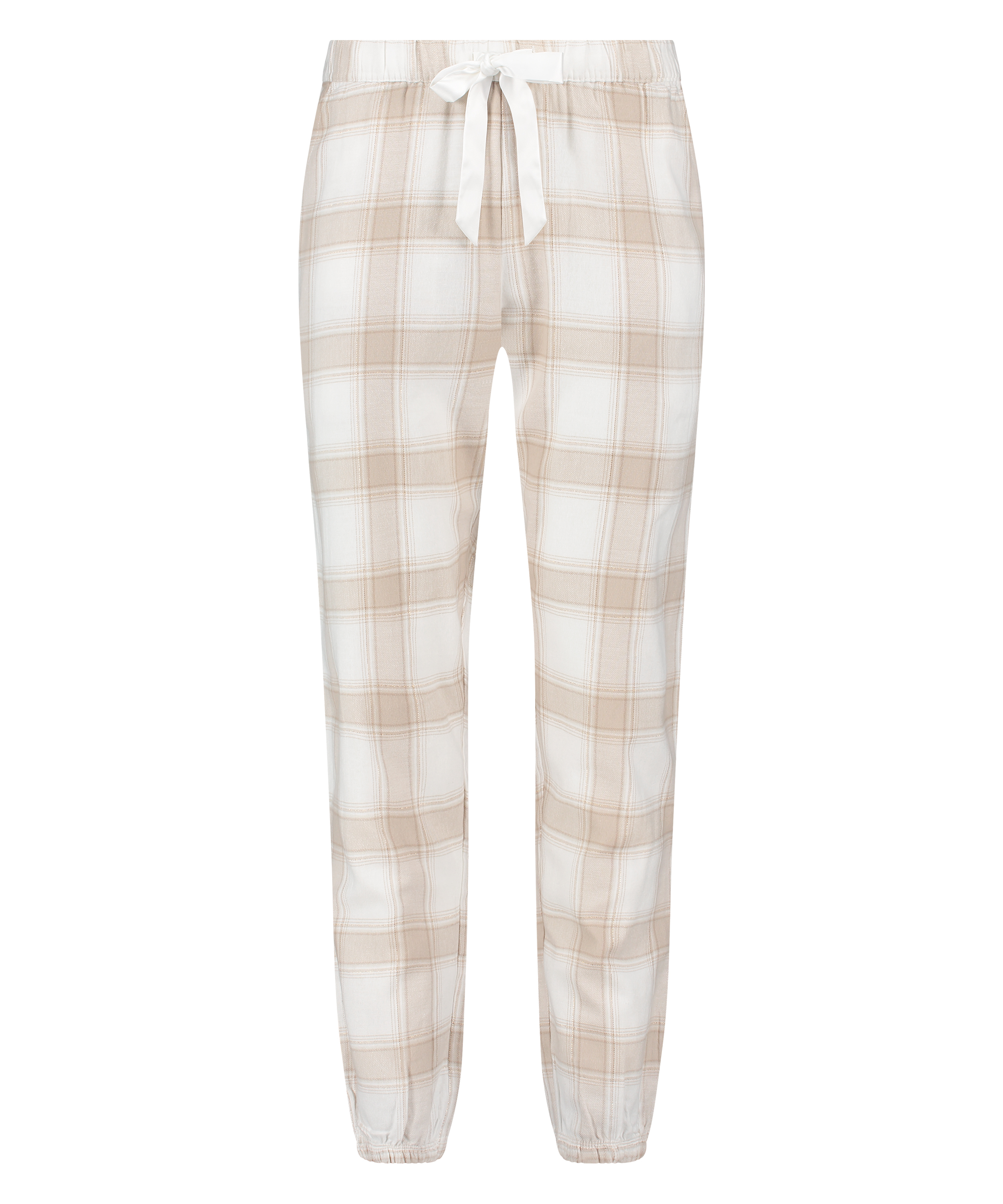 Pantalones de pijama de franela, Beige, main