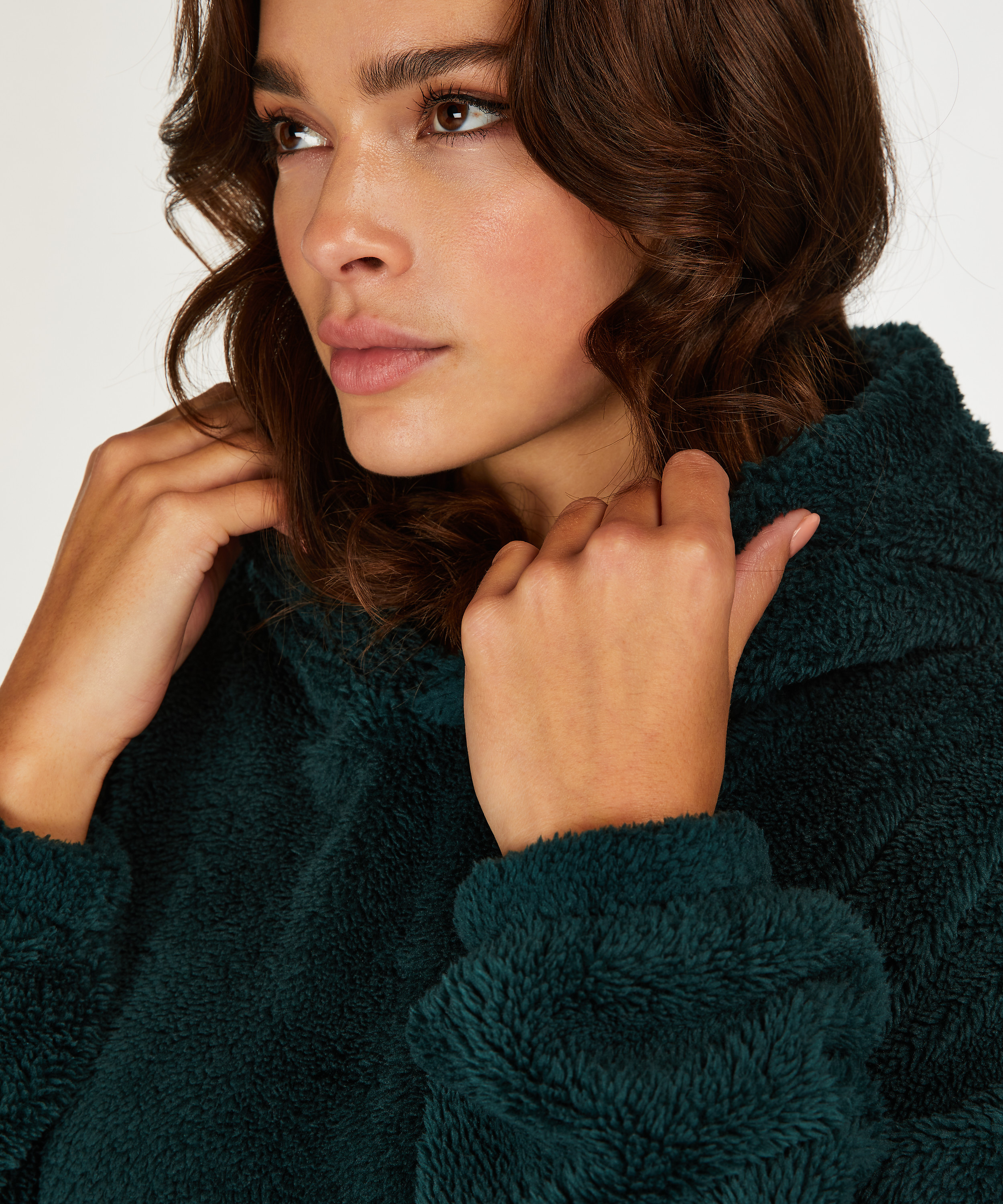 Vestido de vell&oacute;n Lounge Snuggle, Verde, main