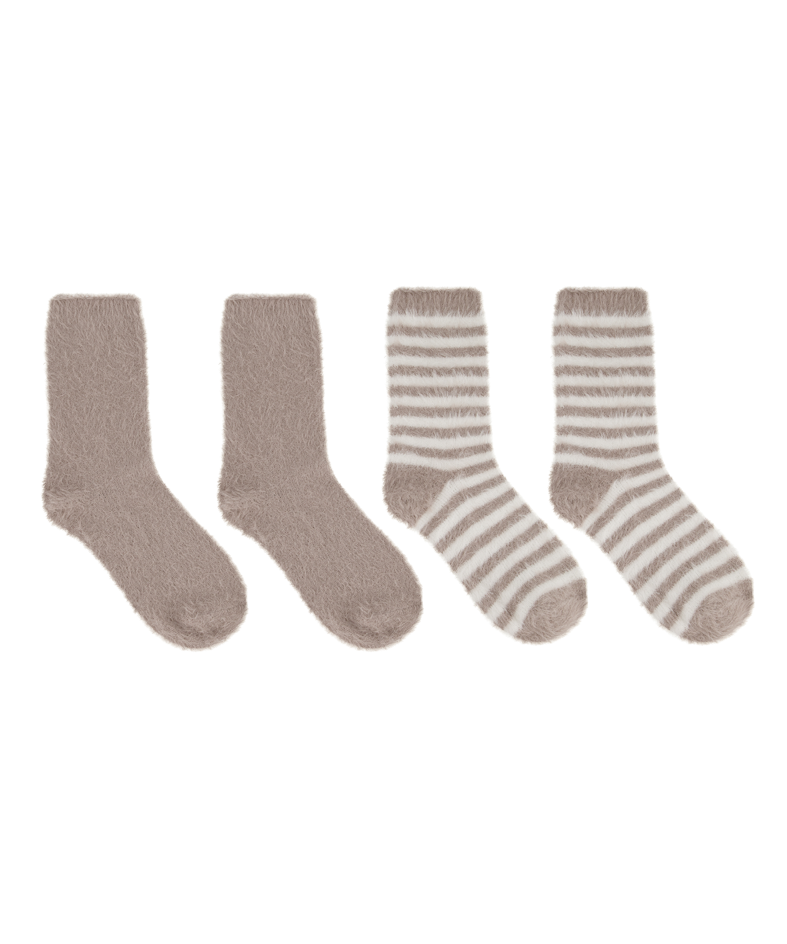 2 pares de calcetines, Beige, main
