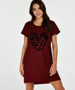 Camis&oacute;n de cuello redondo, Rojo