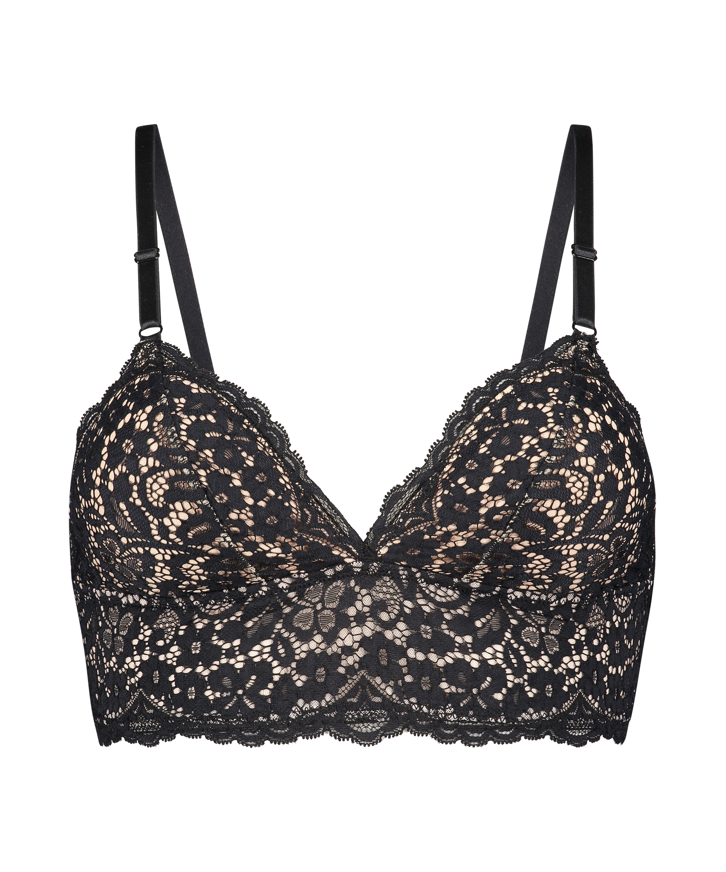 Bralette Rose, Negro